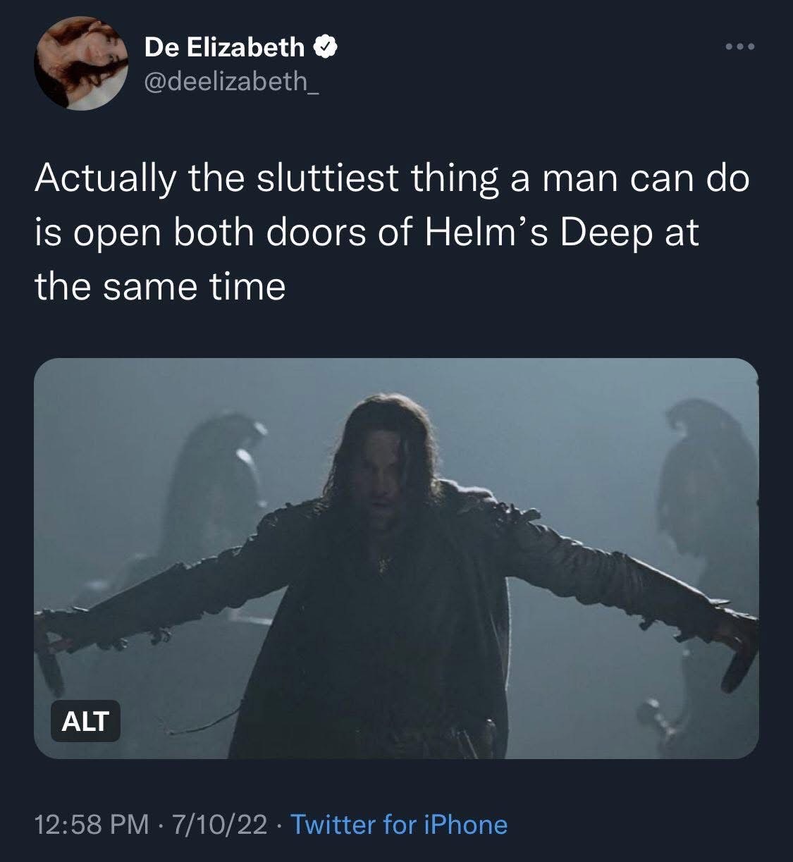 Apparently this is the ultimate move, opening both doors at Helm's Deep simultaneously