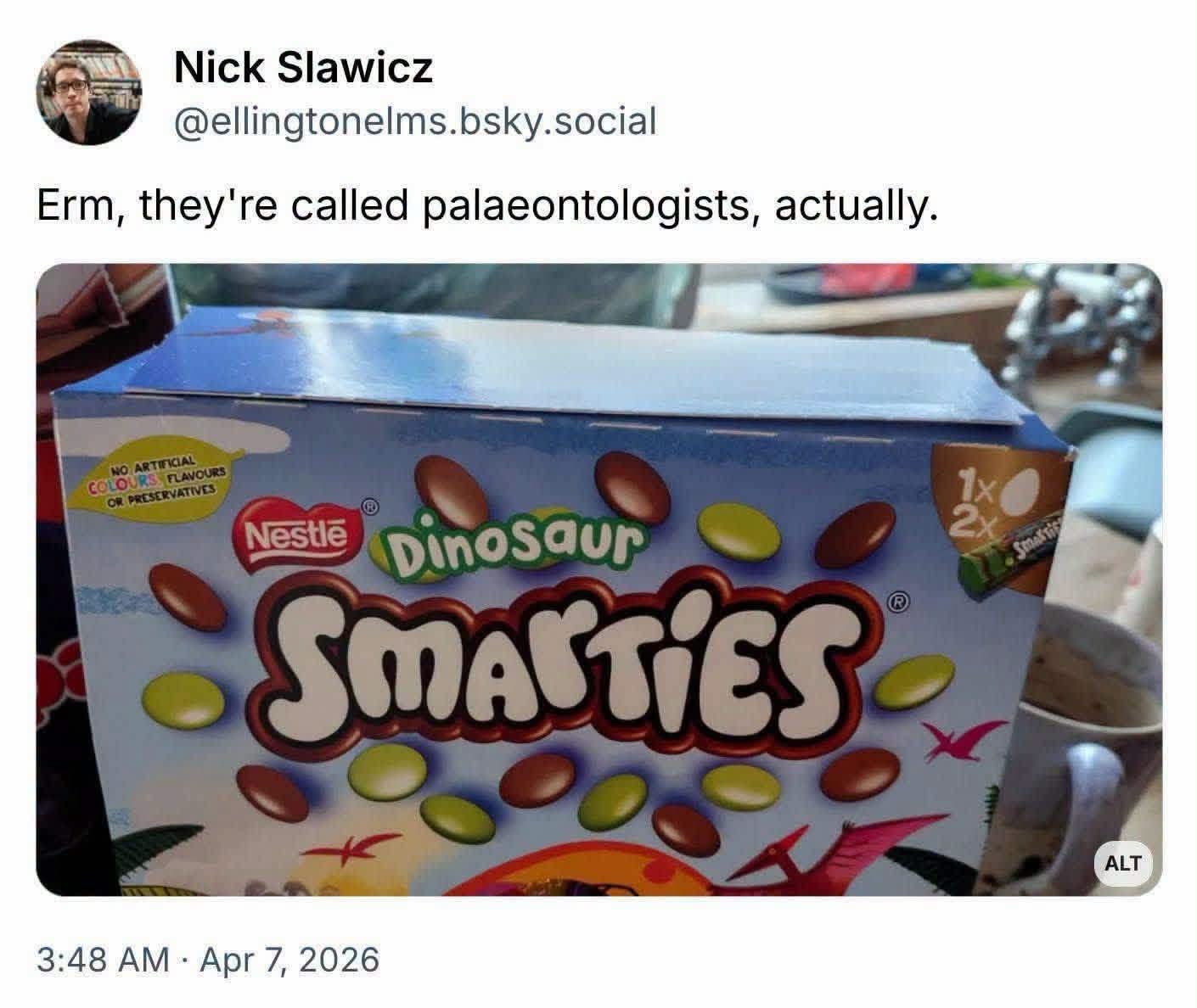 Some dude correcting someone about dinosaur candies lol