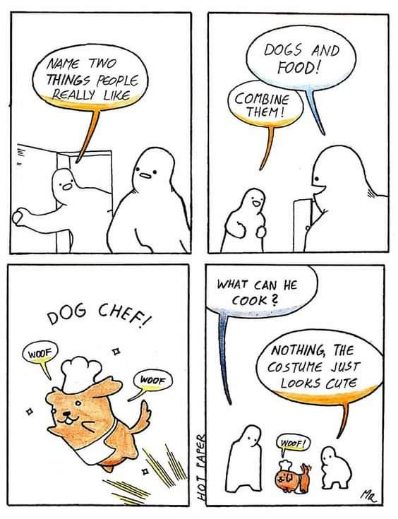 Pretty sure my dog would just bark if I put him in a chef costume