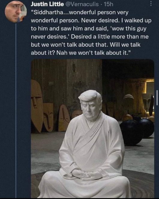 When you're trying to be enlightened but also want more than everyone else