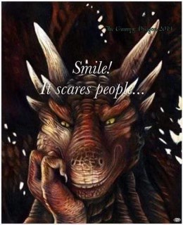 When you're told to smile for the camera but you're a dragon. Seriously, it scares people.