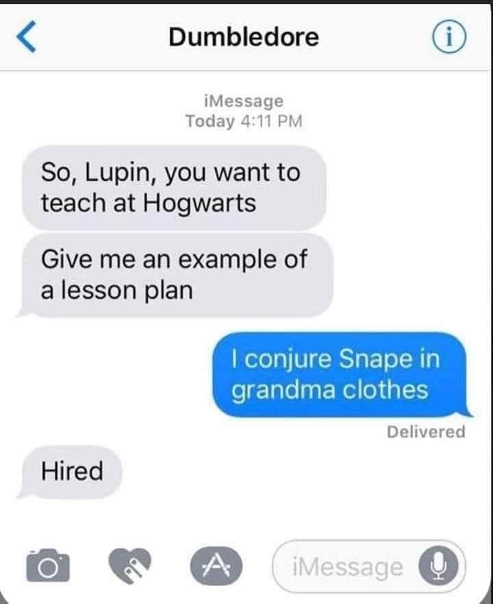 Lupin's lesson plan for Hogwarts is exactly what Dumbledore was looking for