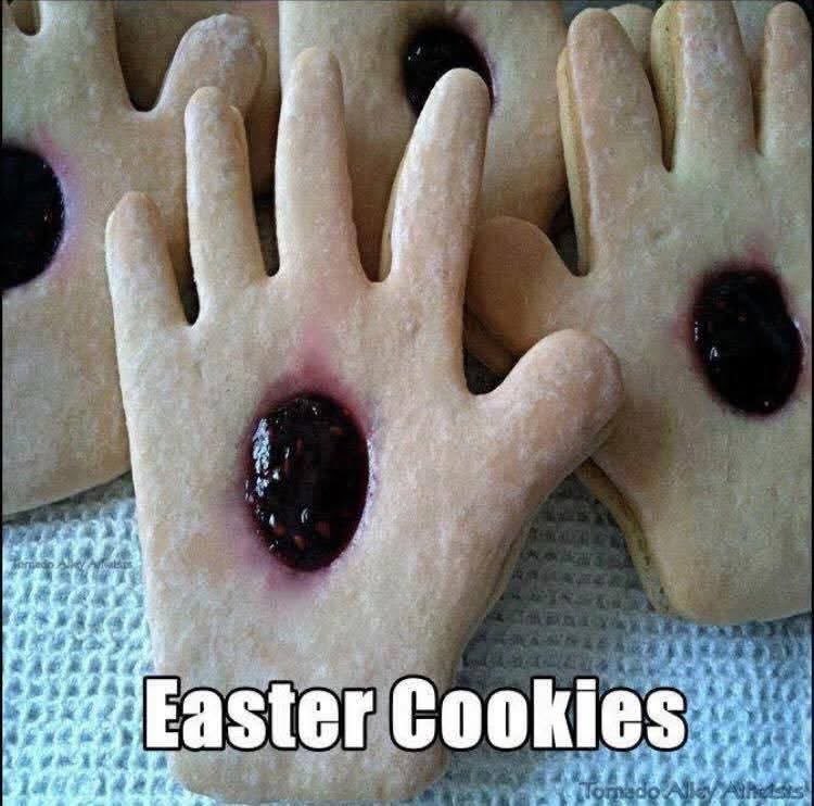 These Easter cookies look like they've seen some things