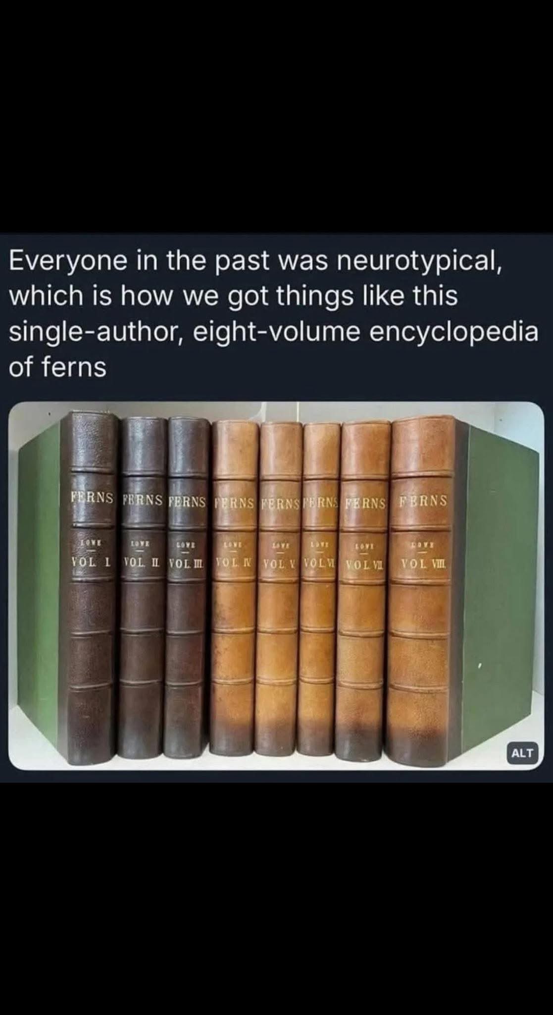 Lol, so people in the past just had too much free time and no hyperfocus?