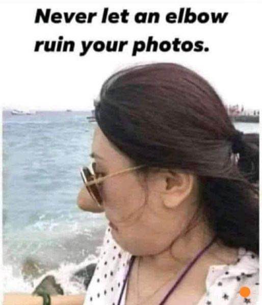When someone's elbow ruins your perfect beach photo.