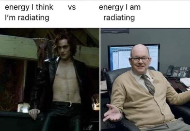 Me thinking I'm a total bada$$ vs. how I actually present myself to the world.