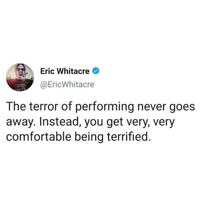 Basically my entire life as a performer summed up in one tweet