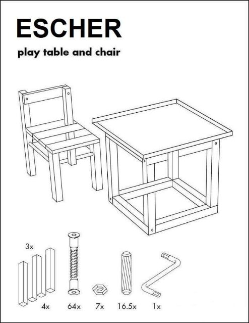 So this is what happens when IKEA and M.C. Escher collaborate on furniture instructions