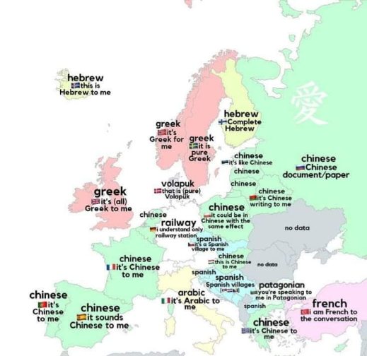 Pretty sure this map is how people who don't speak a language hear everyone else speaking it