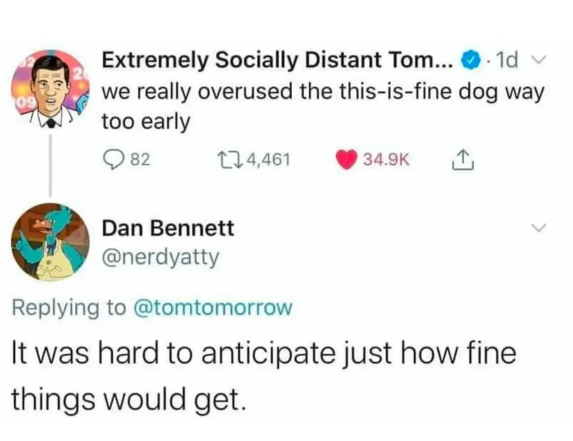 lol so true, we were too optimistic about the state of the world