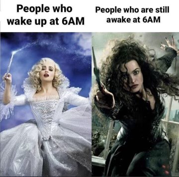 Me before my coffee vs. me after my coffee. Basically two different people.