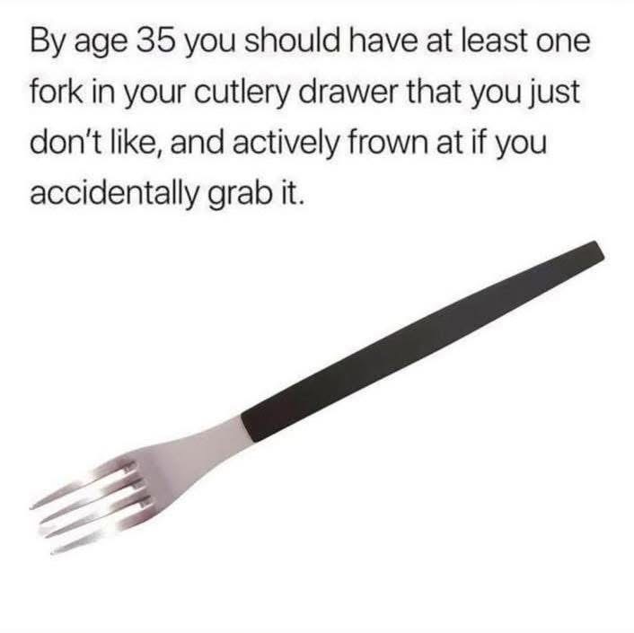 Me at 35 realizing I have a favorite fork and an arch-nemesis fork in my drawer