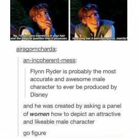 When you realize the most attractive male character was literally designed by women on Tumblr.