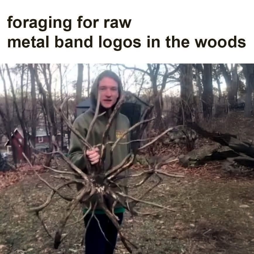 When you find a cool set of sticks that totally look like a black metal band logo