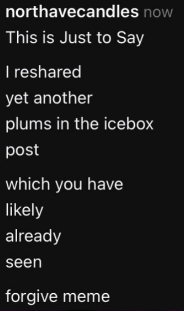 When you reshare something you know everyone's already seen and just want forgiveness