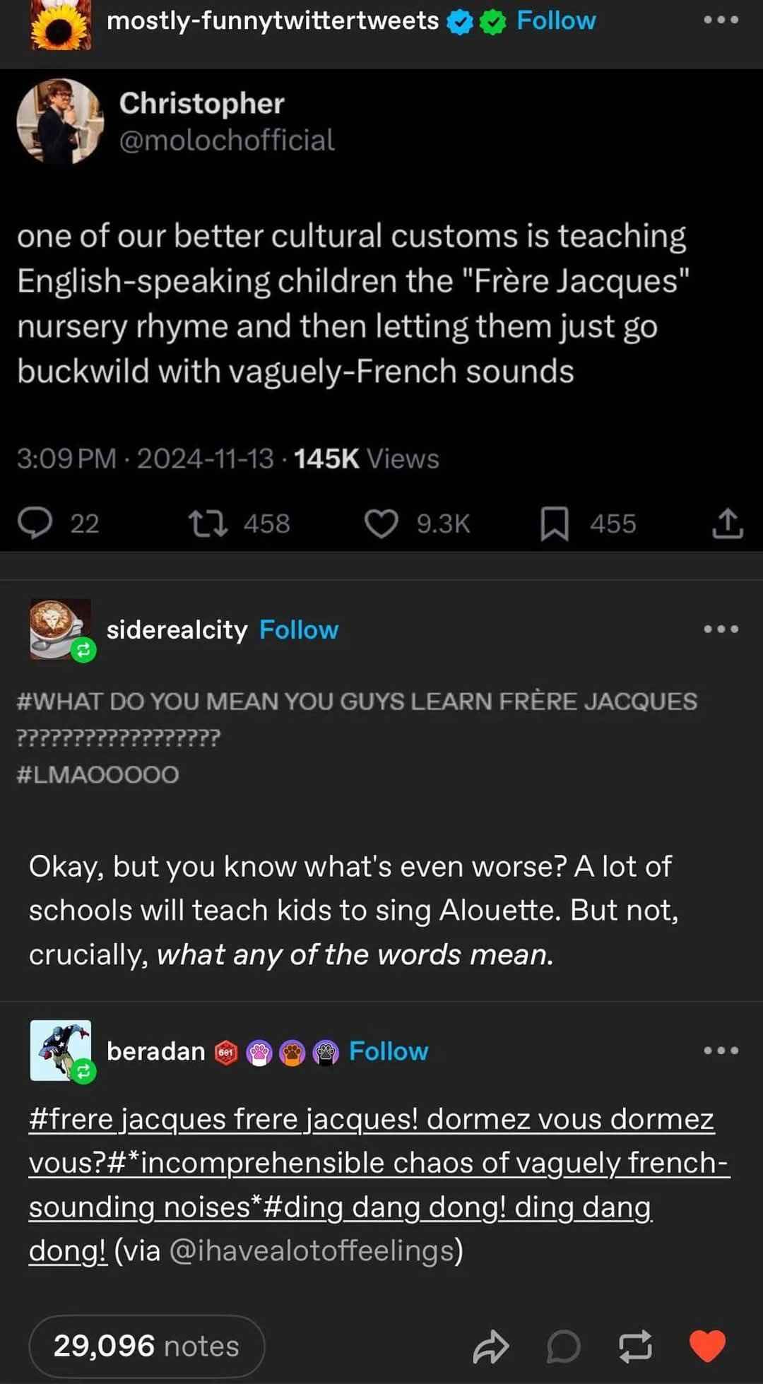 When you realize you've been singing French nursery rhymes wrong your whole life lol