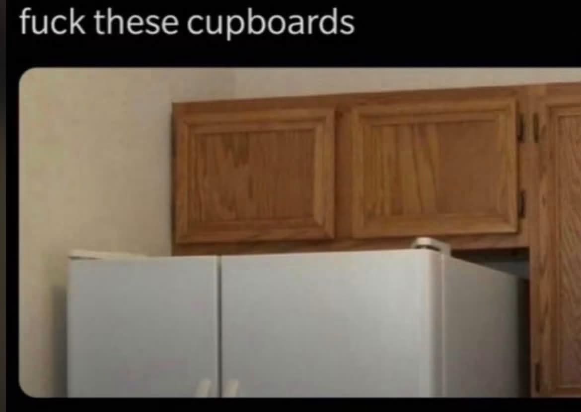 When you're trying to be tidy but the cabinets are just too much