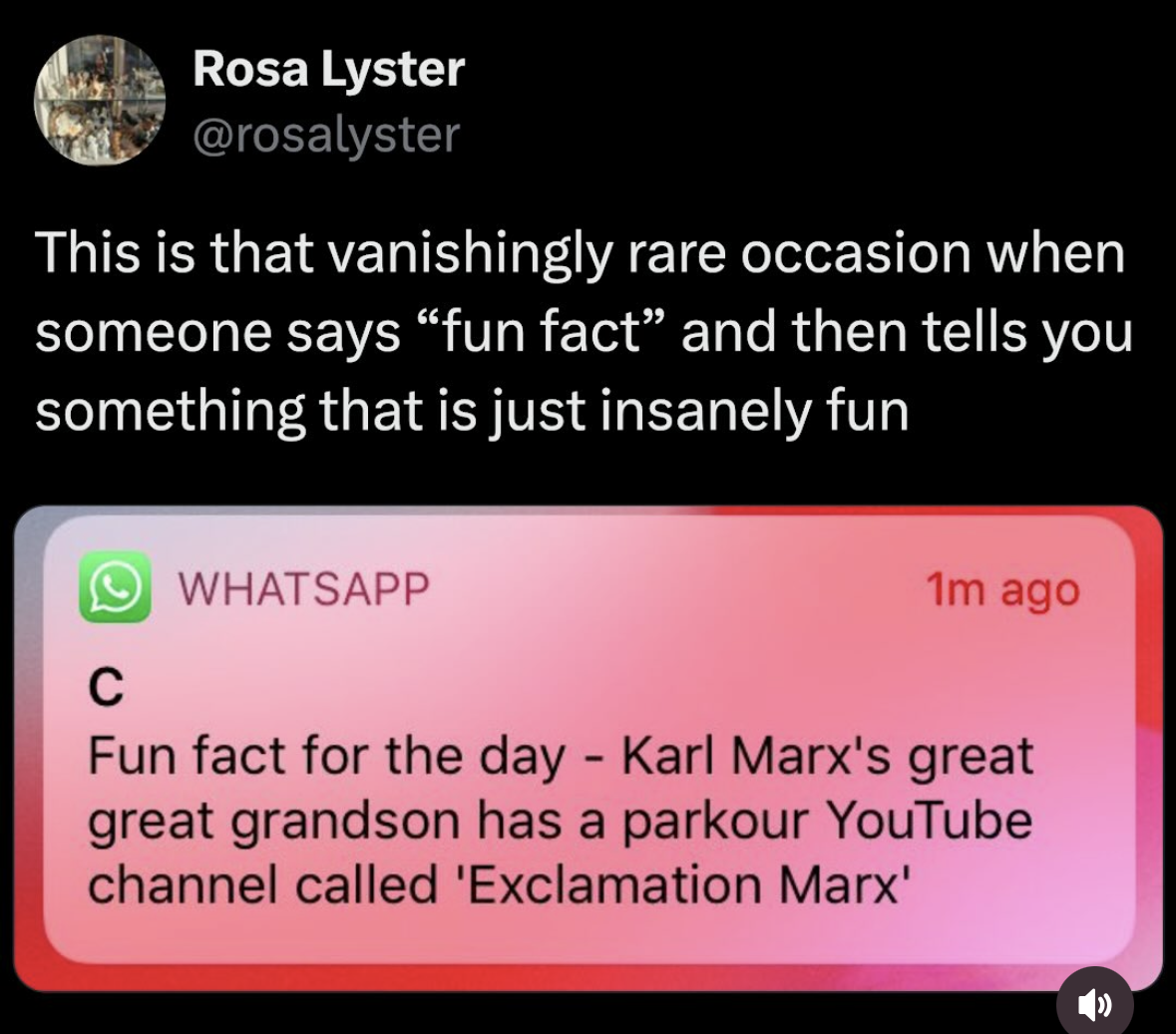 When someone says "fun fact" and actually delivers something amazing lol