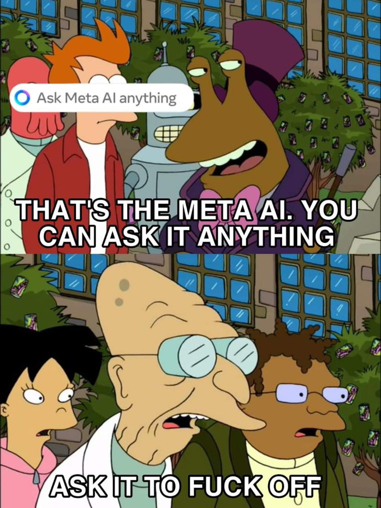 When someone tells you to ask Meta AI literally anything, but you're over it.