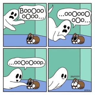 When you try to scare someone but they just pet you instead