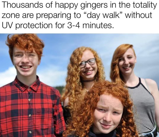 these gingers are about to experience solar flare level 10