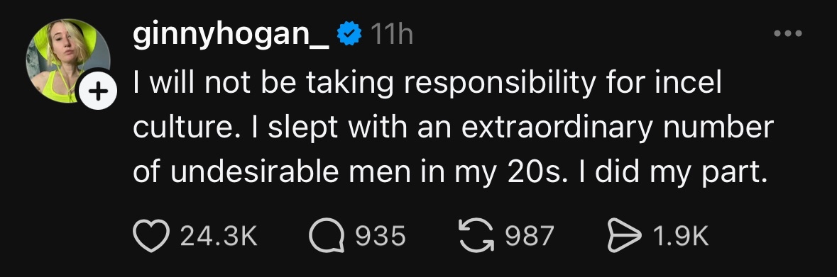 This woman's self-assigned 'service' to combat incel culture is hilarious.
