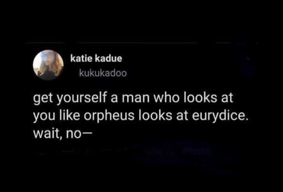 Thought you wanted true love but he can't even look back?
