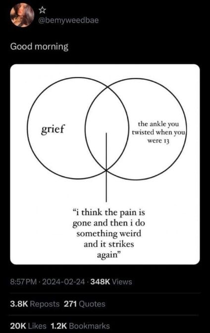 This meme perfectly explains how old injuries and lingering emotional pain resurface at the most random times.