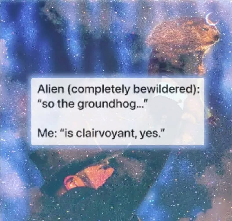 When you have to explain Groundhog Day to an alien who is clearly struggling.