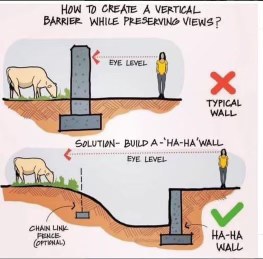 So they made a wall called a 'ha-ha wall' and I can't stop laughing