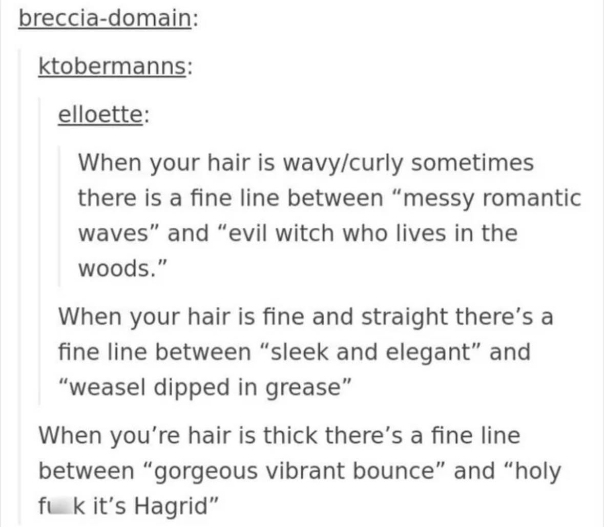 When you can't decide if your hair is cute or if you look like a wizard