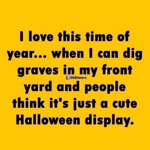 When you love Halloween so much you start digging graves in your yard and everyone thinks it's decor.