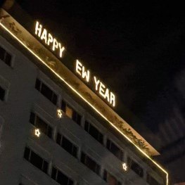 When you're trying to wish everyone a happy new year but you're still stuck in the old one.