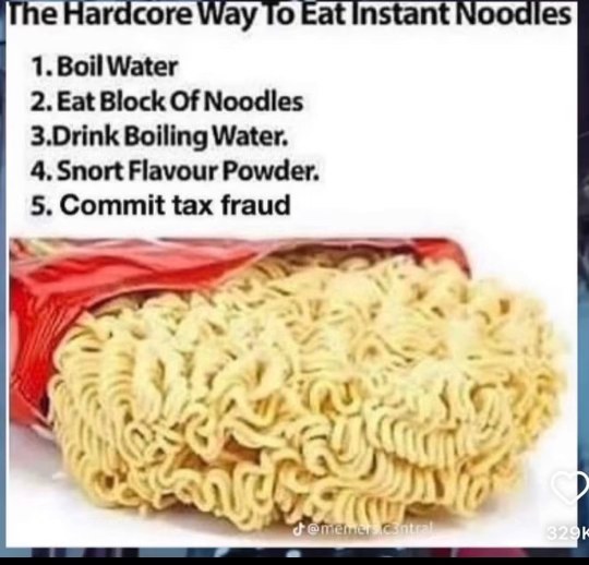 Just tryna live my best life by eating instant noodles the hardcore way