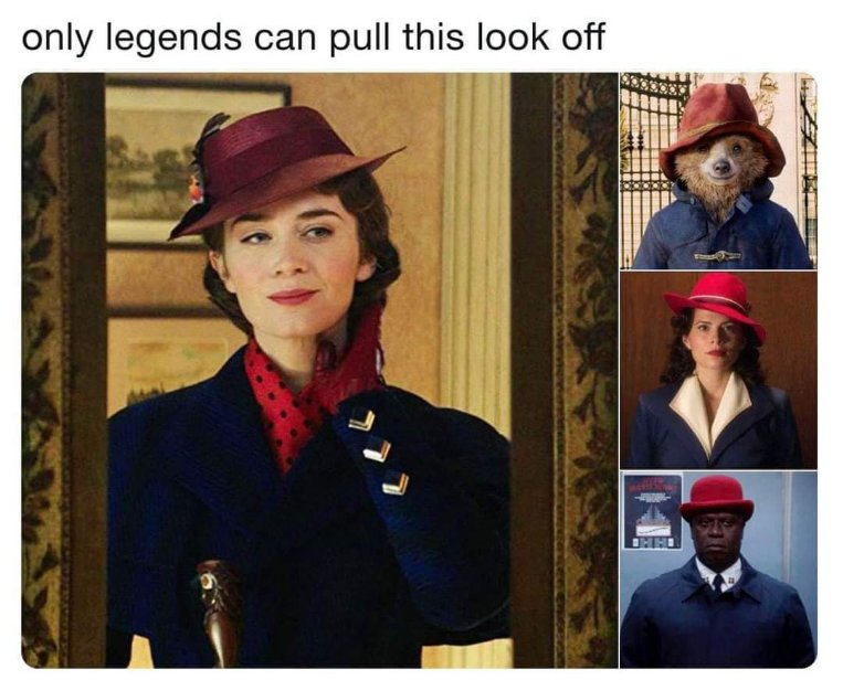 Who wore it better? The Paddington Bear, Captain Carter, or Captain Holt?