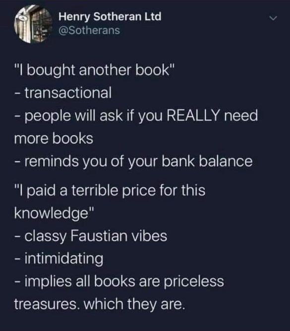 Me trying to sound sophisticated about my book addiction instead of just admitting I spent too much money again