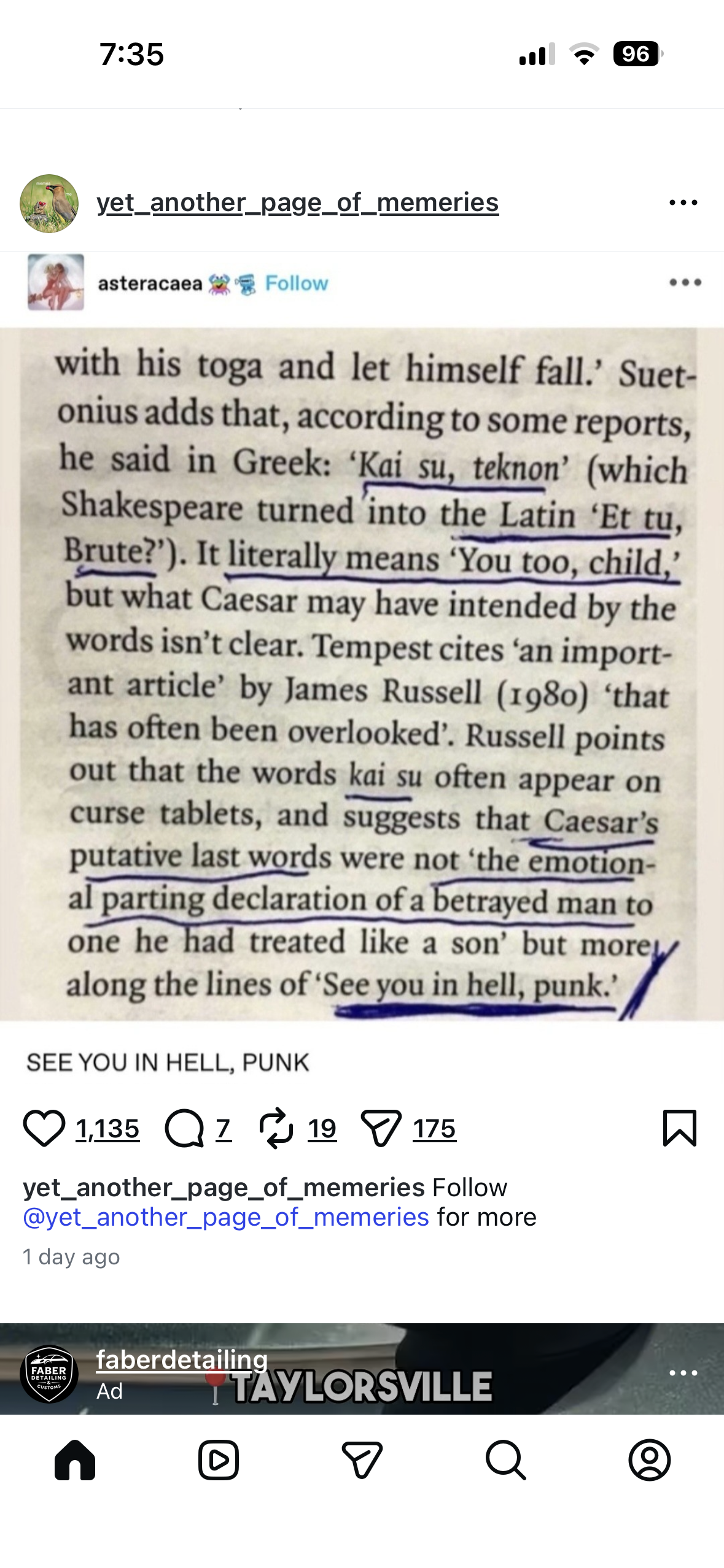 When you realize your last words should have been more like 'see you in hell, punk'