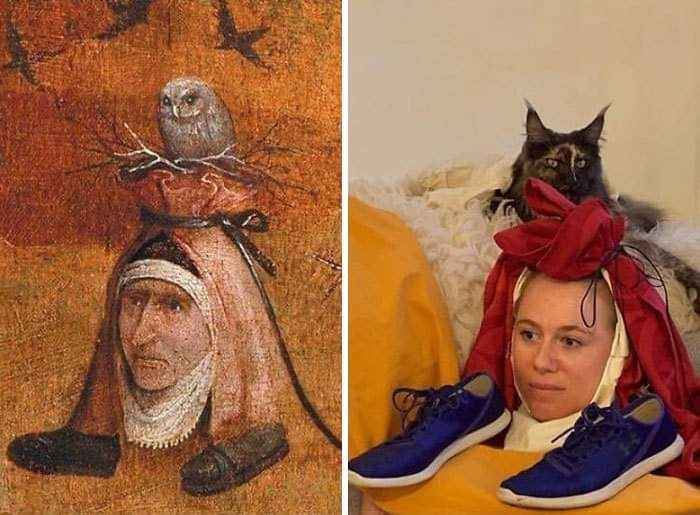 My attempt at recreating this historical painting vs. the actual painting