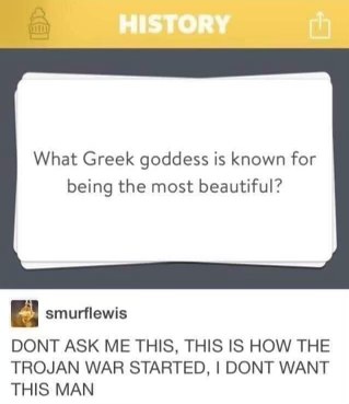 Of course, they ask THIS question, like we need another Trojan War.