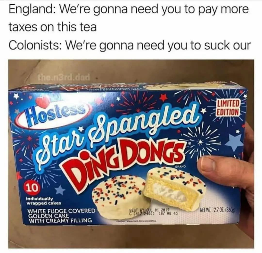 Pretty sure the colonists weren't actually protesting the tea tax, they just wanted these.