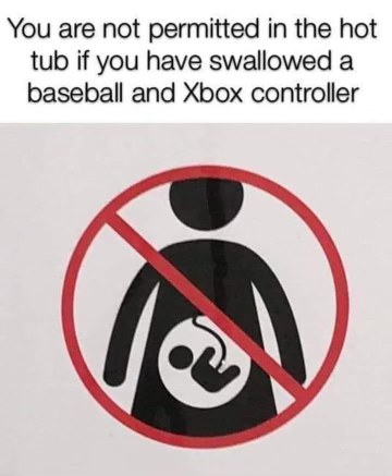Pretty specific rules for the hot tub, ngl