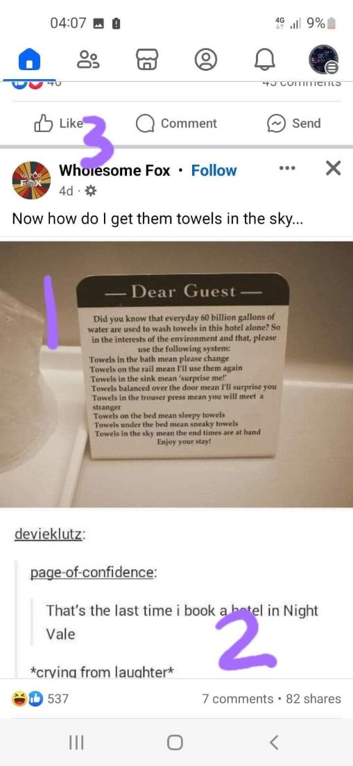 When the hotel's towel system is more complicated than my love life