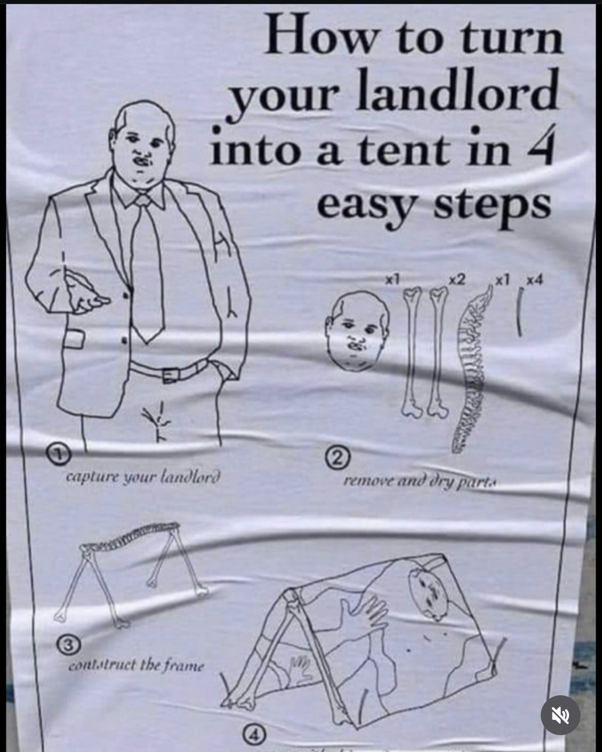 So this is how you make a tent from your landlord? Asking for a friend...