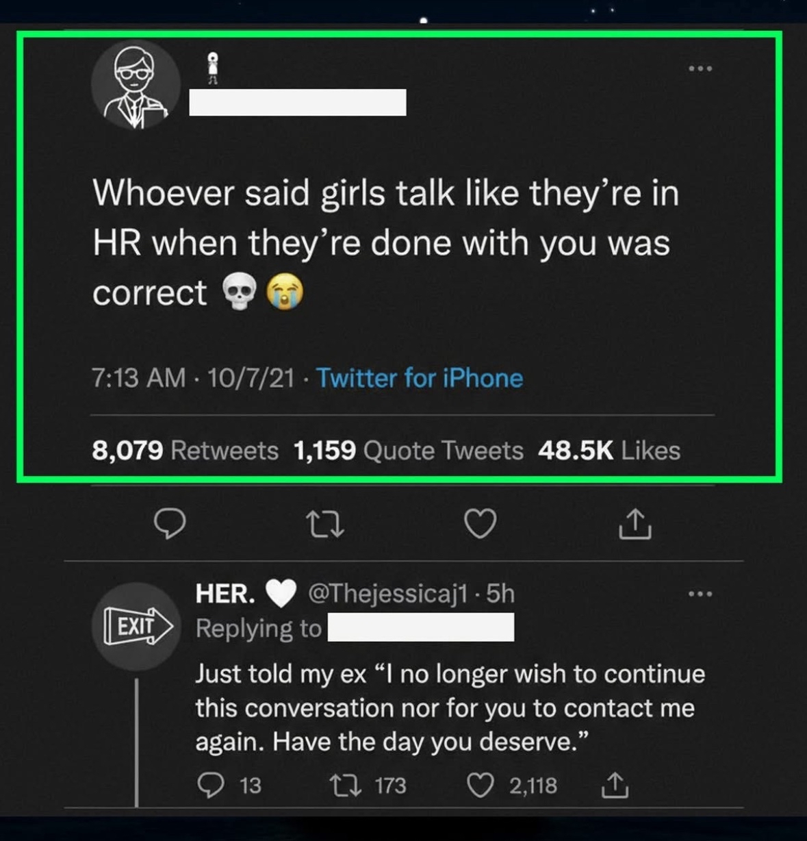 When you break up with someone and then get the HR 'we need to have a discussion' speech. The accuracy lol