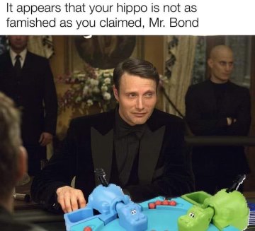 When you realize the hungry hungry hippos game isn't going your way