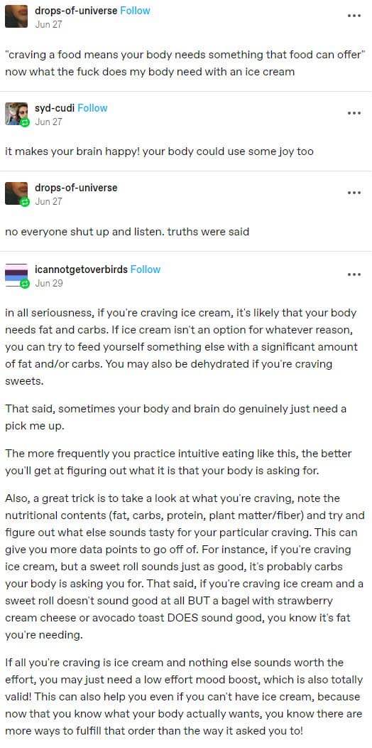 Me when my doctor says I need to eat healthy but I'm craving an entire tub of ice cream