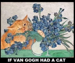 When you try to be sophisticated but you're just a cat that wants to chew on flowers.