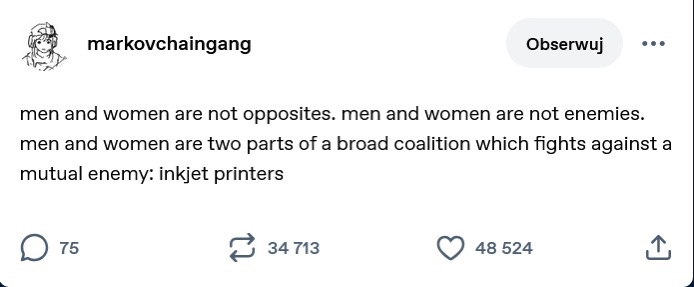 LOL, finally a common enemy we can all agree on: inkjet printers.