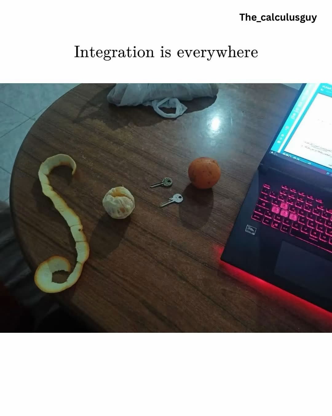 When you're trying to solve for 'S' but it's just an orange peel