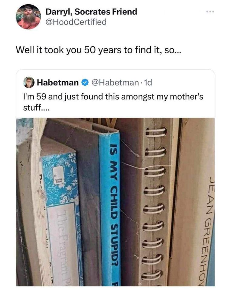 She kept this for decades? Brutal.